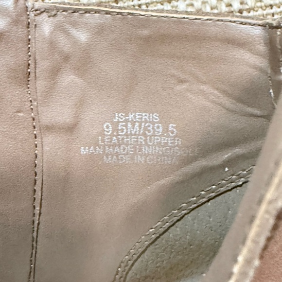 JESSICA SIMPSON nude / taupe ankle boot, zip side, open toe, size 9.5. Keris - Picture 8 of 11